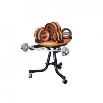 Set gantere de mana rotunde culoarea portocaliu