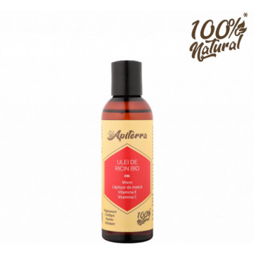 Ulei de ricin cu miere, laptisor de matca, vitamina C si E Apiterra - 100 ml