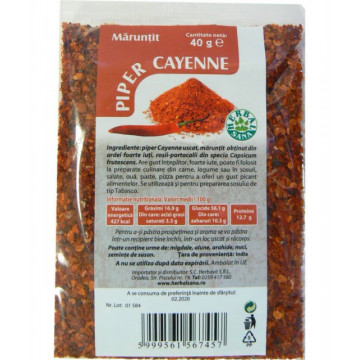 Piper Cayenne maruntit - 40 g Herbavit