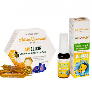 Apielixir Fiole 15 x 10 ml + Spray Api Junior - 20 ml Gratis