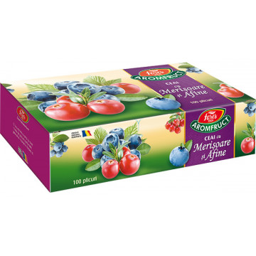 Aromfruct ceai cu merisoare si afine - 100 plicuri