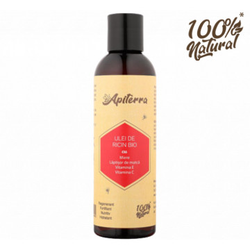 Ulei de ricin cu miere, laptisor de matca, vitamina C si E Apiterra - 200 ml