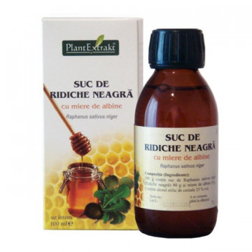 Suc (sirop) de ridiche neagra cu miere de albine - 100ml - pentru tuse