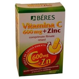 Beres Vitamina C 600mg + Zinc 30cpr
