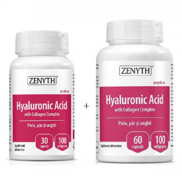 Hyaluronic Acid with Collagen Complex - 60 cps + 30 cps Cadou