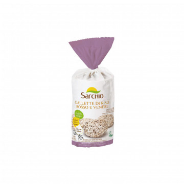 Rondele de orez rosu si negru, BIO ECO, fara gluten, 100g - Sarchio