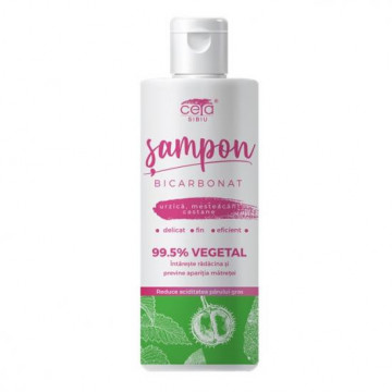 Sampon 99.5% vegetal cu bicarbonat, urzica, mesteacan si castane - 200 ml