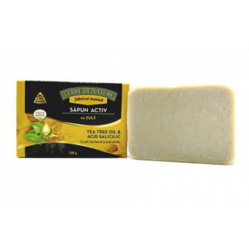 Sapun Activ cu Sulf, acid salicilic si Tea tree oil - 100 g