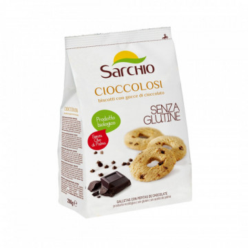 Biscuiti BIO fara gluten "Cioccolosi" cu ciocolata, Sarchio - 200g