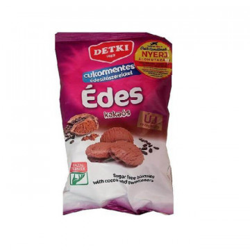 Biscuiti diabetici cu cacao si indulcitor - 200 g Detki