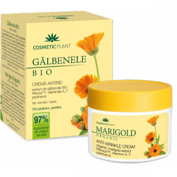 Crema antirid cu extract de galbenele BIO, vitamina A, F si panthenol - 50 ml