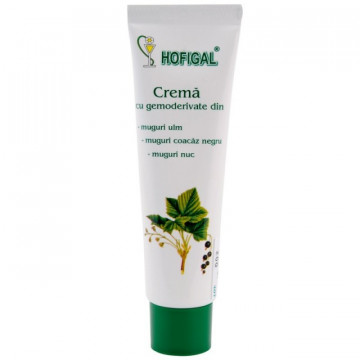 Crema Cu Gemoderivate Din Ulm, Nuc Si Coacaz - 50ml Hofigal