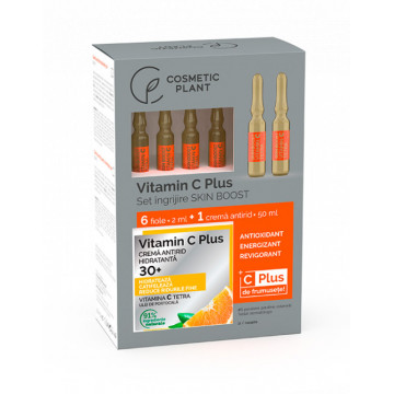 Set ingrijire Skin Boost 30+ Crema Vitamin C plus 30 + Fiole skin Boost - 6 buc