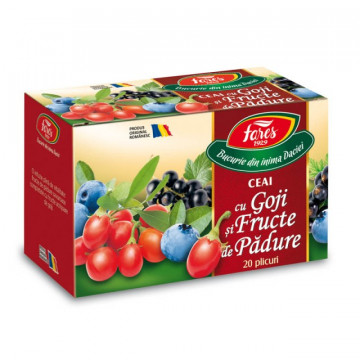 Ceai cu goji si fructe de padure - 20 dz Fares