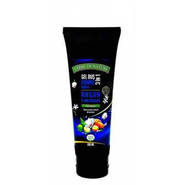 Gel de dus 3 in 1 Homme Brave cu argan, macadamia si miere de albine - 100 ml