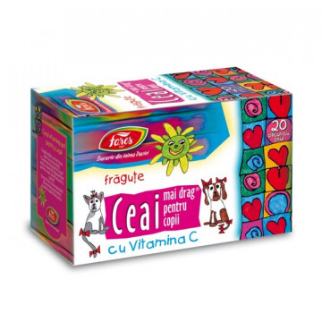 Ceai mai drag pentru copii, fragute - 20 pliculete cu snur Fares