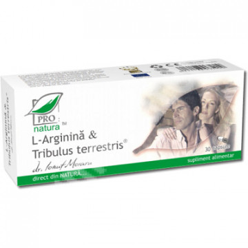 L-arginina si Tribulus Terrestris - 30 cps