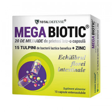 Mega Biotic 20 miliarde + Zinc - 10 cps