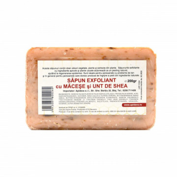 Sapun exfoliant cu macese si unt de shea - 200 g Apidava