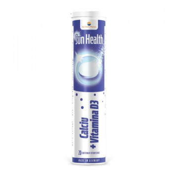 Sun Health Calciu+Vitamina D3 - 20 cpr efervescente