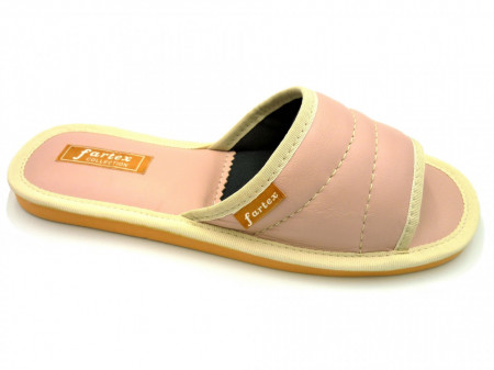 papuci casa-piele-rose