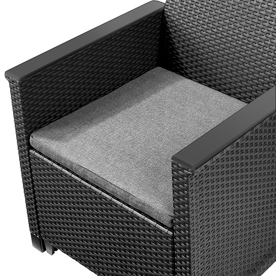 Balkonski set Elodie sa box stolom - grafit KETER