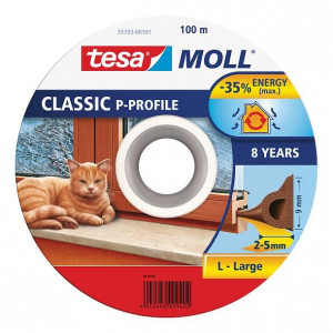 Termoband dihtung guma bela - P profil 100m TESA
