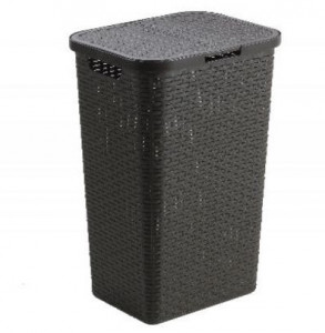 Korpa za veš sa poklopcem siva 60 l