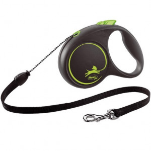 Povodac za pse 5m Black Design M Cord