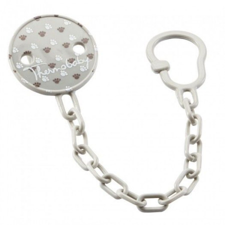 Thermobaby lantisor suzeta cu clips Paws grey