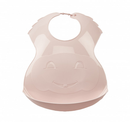 Baveta din plastic SOFT, Powder Pink