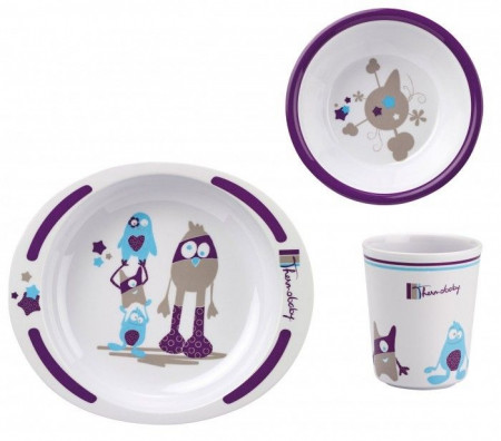 Set pentru masa din melamina LITTLE MONSTER Thermobaby