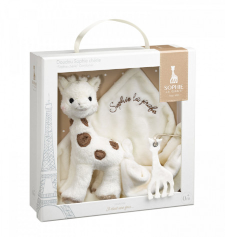 Set cadou Girafa Sophie Cherie si batistuta comforter