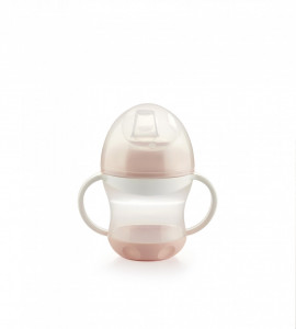 Cana anti-curgere cu capac si manere Powder pink