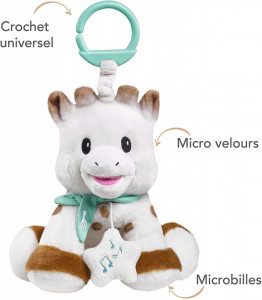 Vulli Jucarie muzicala Girafa Sophie 'pufoasa' 20 cm