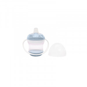 Cana anti-curgere cu capac si manere Baby blue