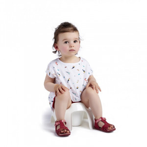 Olita anatomica cu spatar Thermobaby Lily white