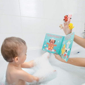 LUDI Set de baie carte si marionete pentru degete