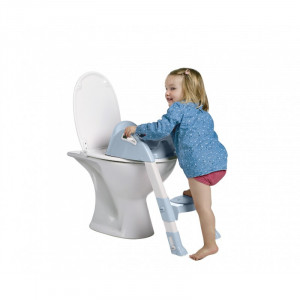 Reductor pentru toaleta cu scarita Kiddyloo Baby blue
