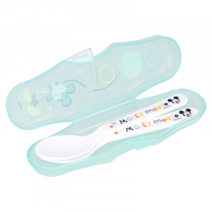 DISNEY MICKEY SET DE 2 LINGURI SI CUTIE DE TRANSPORT