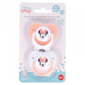 DISNEY MINNIE SET 2 SUZETE ORT0DONTICE DIN SILICON CU CAPAC DE PROTECTIE 6 LUNI+