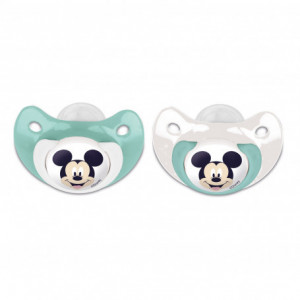 DISNEY MICKEY SET 2 SUZETE ORT0DONTICE DIN SILICON CU CAPAC DE PROTECTIE 0-6 LUNI