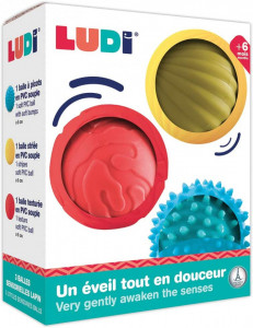 LUDI Set 3 Mingi senzoriale mici