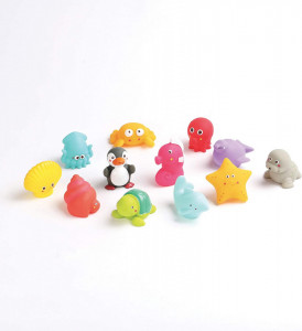 Set 12 jucarii de baie animale marine LUDI