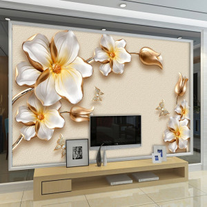 Fototapet 3D Flori Aurii OPO43