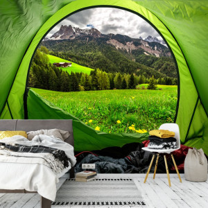 Fototapet 3D Vedere Munte din Cort GRD32