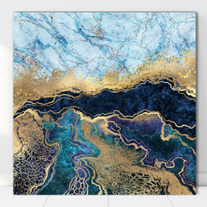 Tablou Canvas Abstract Blue Marm ATF48