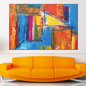 Tablou Canvas Abstract Bucurie de Culori CTB53