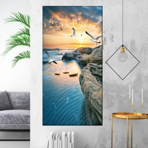 Tablou Canvas Peisaj Marin cu Pescarusi BTL44