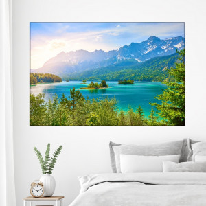 Tablou Canvas Sclipiri de Soare pe Lac TOPSN31